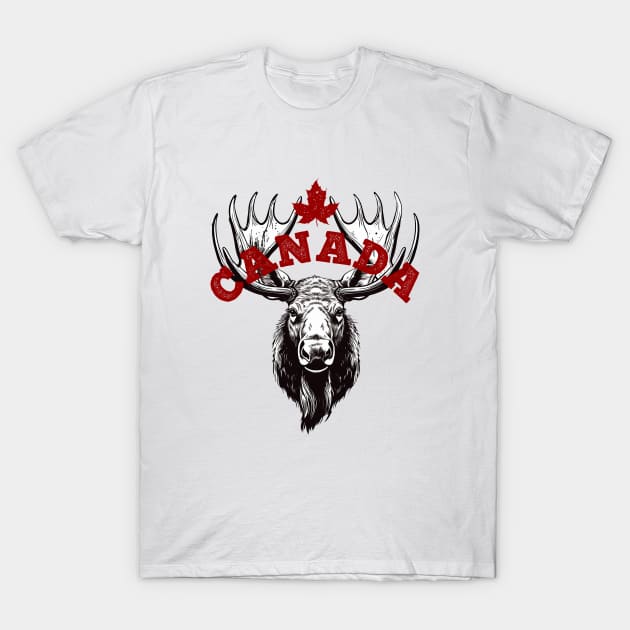 Canada Moose T-Shirt by DavidLoblaw